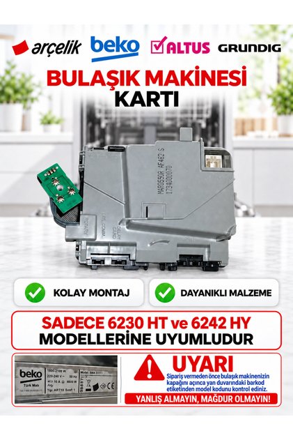 ARÇELİK 6230 HT ) BULAŞIK MAKİNESİ BULAŞIK MAKİNASI ANAKARTI
