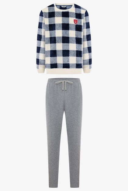 Plaid Men's Oversize Gingham Jogger Pajama Set