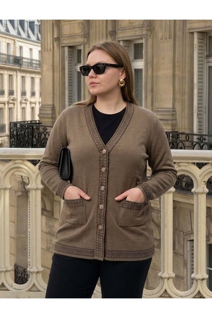 Banti Wicker Patterned Steel Knit Classic Tricot Jacket
