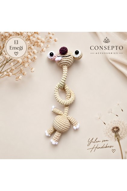 Buz Devri Sid Amigurumi Oyuncak – El Örgüsü Sevimli Sid Figür Dekoratif Oyuncak