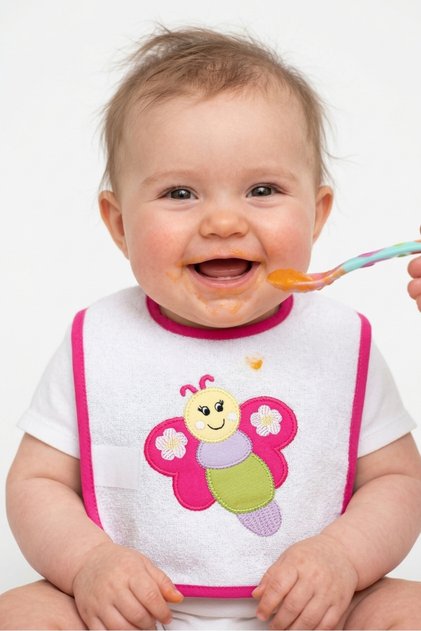 0-12 Months Baby Bibs Colorful Cute Character Embossing with Cirt Cirt Binding