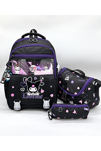 Korean Style Girls' School Backpack Set with Accessories, Thermal Nutrition and Pen Holder