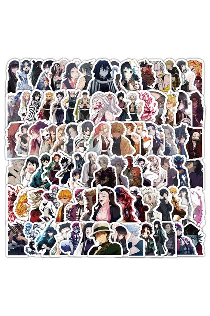 Bandai 103pcs 103pcs Set Anime Demon Slayer Series Kamado Nezuko Zenitsu Inosuke Tomioka Giyuu Muich