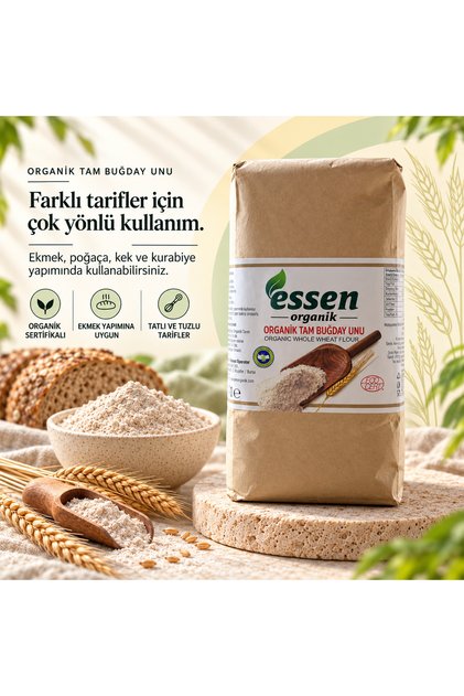 Organik Tam Buğday Unu 1000 gr
