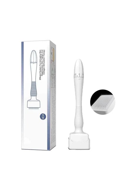 140A White New 140A Adjustable Microneedle Derma Stamp 140 Pins Needles Derma Stamp Skin Care Home U