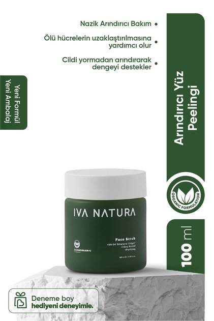 Organic Gentle Facial Peeling with Olive Seed Granules – Purifying & Nourishing 100 ml