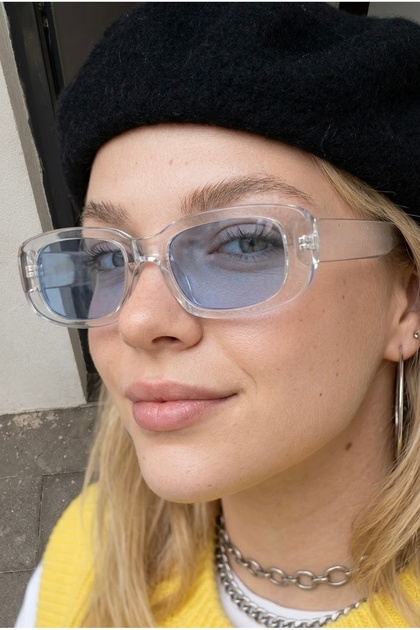 Unisex Blue Sunglasses 1 Piece