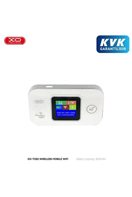 TX02 4G / 5G / LTE Mobil WiFi 3000 mAh Taşınabilir Kablosuz Modem