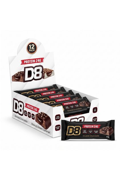 Double Chocolate Protein Bar 24g Protein No Added Sugar Gluten Free Low Calorie 12 Pack