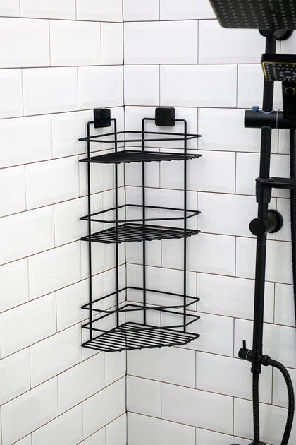Lifetime Stainless Adhesive Bathroom Shelf, Bathroom Organizer, Bathroom Organizer, Shampoo Shelf
