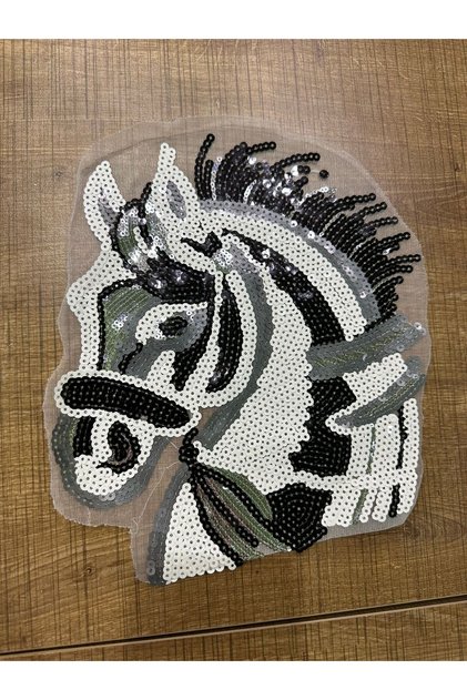 25X20 cm Sequined Horse Embroidery Sewing Accessory