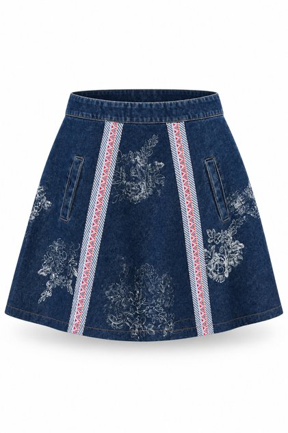 Women's Skirt, Women's Denim Skirt, Comfortable Cut Skirt, Denim Skirt