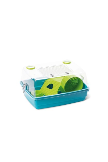 Cușcă pentru hamster, Junior Deluxe, cu capac, din plastic, 42 x 34 x 22 cm
