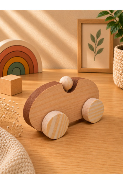 Wooden Honey Toy Car Natural Handmade Toy