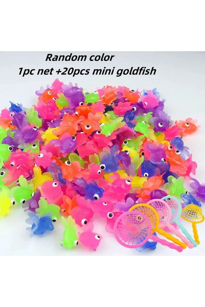 mini set 20pcs 6/10/20Pcs Cute Rubber Goldfish Bath Toys for Toddlers Kids Water Play Games Simulati