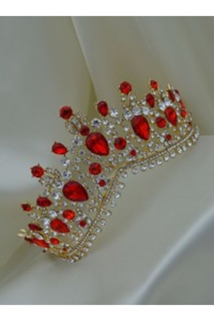 Wedding Engagement Chinese Bridal Crown - Red -