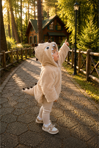 Dinosaur Mount | Warm and Fun Winter Coat for Children 100% Cotton Inner Lining 2-5 Years Old