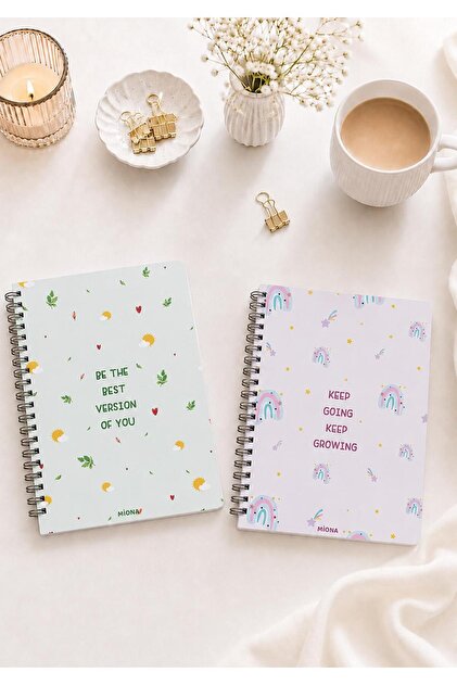 A5 Spiral School Notebook 60 Sheets (120 Pages) Set of 2 2 Checkered Notebooks, Notebook
