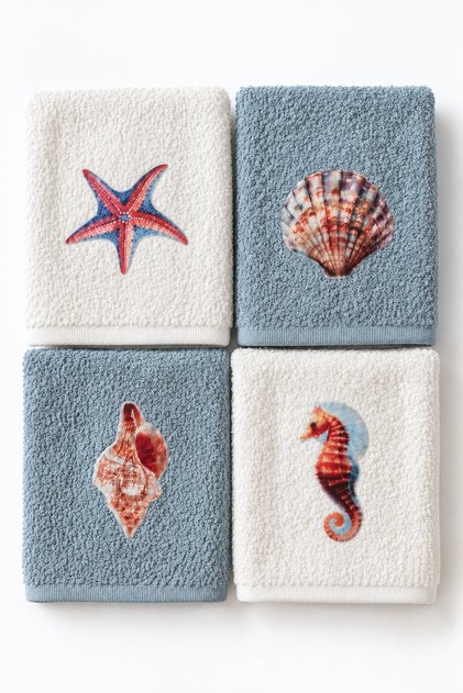 Lora Sea Printed 4-Piece Kitchen Towel 30X50 cm