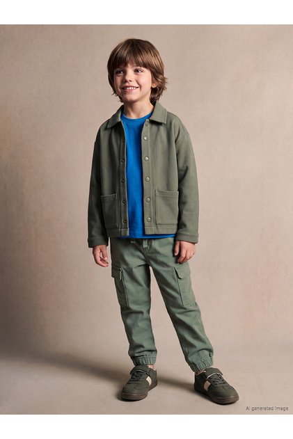 Alita City Farkıyla Lcw Kids Khaki Gabardine Plain Standard & Regular Elastic Leg Boys' Jogger Pants