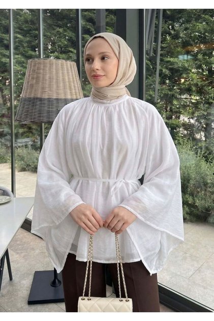 Büzgülü Reglan Kol Tunik