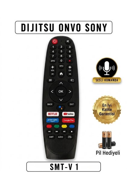 DİJİTSU ONVO SONY SESLİ KUMANDA SMT-V1 **PİL HEDİYELİ**