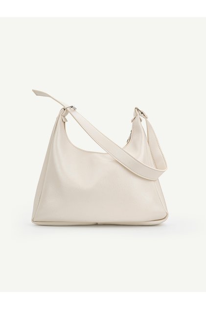 Cream Shk352 Faux Leather, Zippered, Adjustable Strap Women'S, Daily Hand, Arm and Shoulder Bag