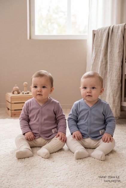 2-Pack Unisex Baby Embroidered Snap Cardigan 100% Cotton 3-24 Months