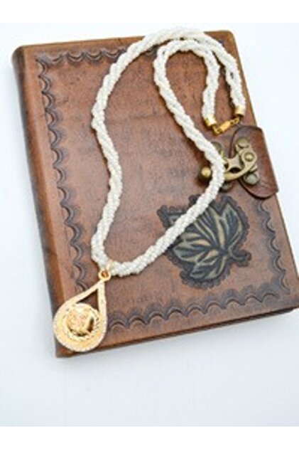 Tuğralı necklace - gold color -