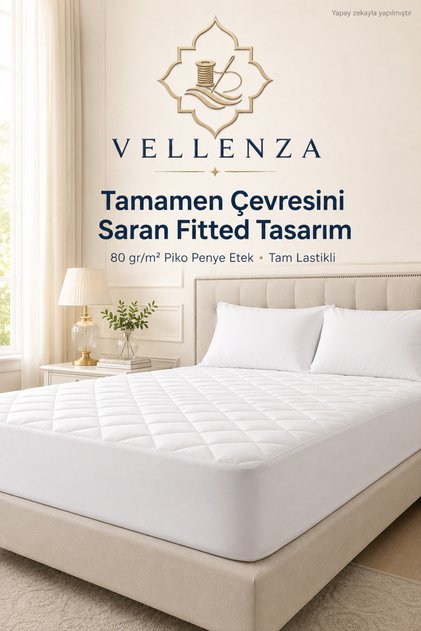 Quilted Liquid-Proof Mattress Cover Fully Elastic Fitted Mattress Protector Fiber-Filled