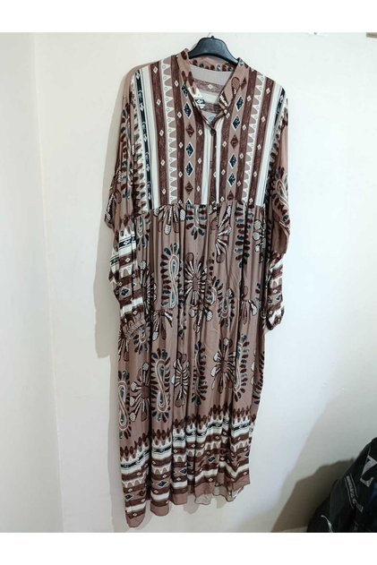 Superior Quality, 100% Lycra-Free Cotton Fabric, Front with Half Buttons, A-Style, Layered Long Dress