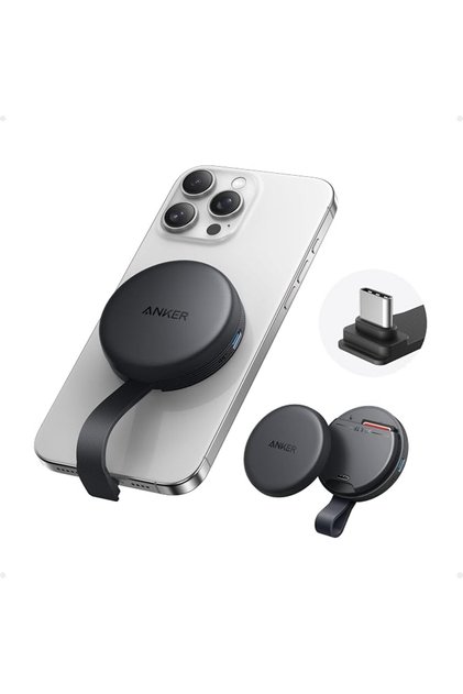 محول أنكر ماججو USB-C، قارئ بطاقات SD لسلسلة آيفون 17، قارئ بطاقات ذاكرة مغناطيسي محمول