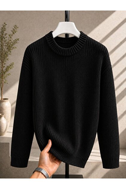 Men's Premium Oversize Soft Crew Neck Knit Sweater