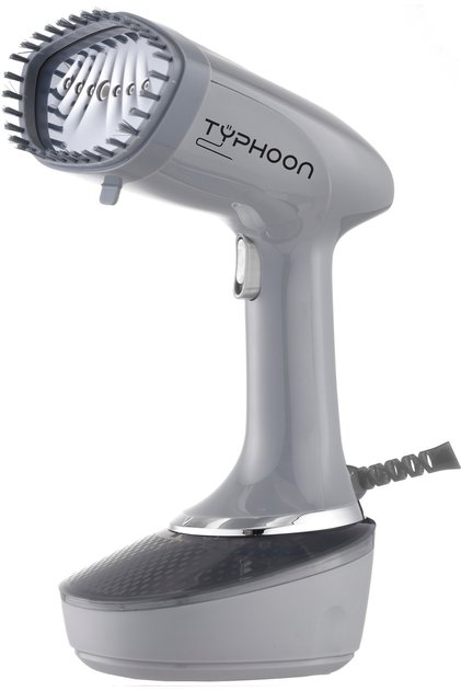 Typhoon Steam Iron, 400 ml Capacity, Portable, Removable Brush, Ceramic Soleplate - Ty-06-001 Gry