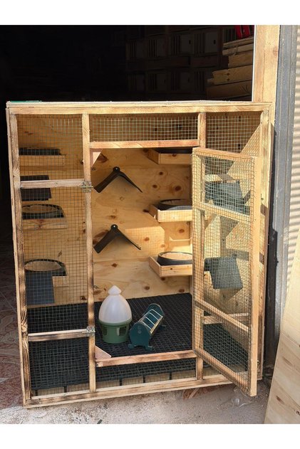 Teras ve Balkon Güvercin Kümesi 110×100×100 – 6 Çift Demonteli Sistem