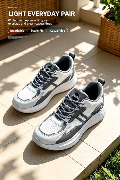 Men's Breathable Mesh Sneakers Lightweight Walking Shoes Soft Sole - حذاء رجالي شبك خفيف ومريح للمشي والرياضة