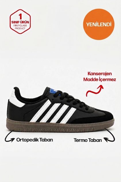 Sneaker Unisex Women's Men's Model Light Sole Black White Casual Sports Shoes