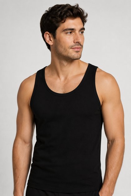 2-Pack, 100% Cotton, Men's Combed Cotton Undershirts