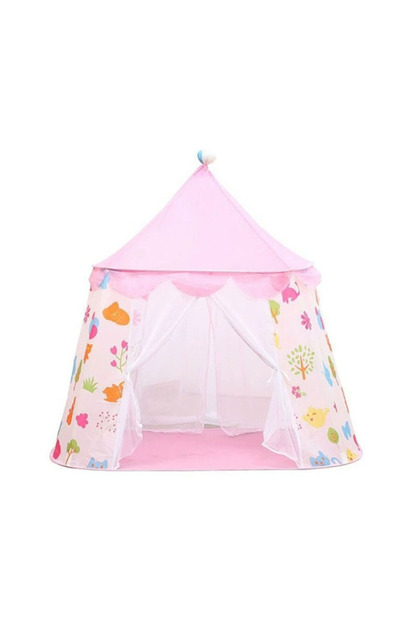 Kids Play Tent for Indoor and Outdoor Play, Spacious Foldable Playhouse with Breathable Mesh Windows, Lightweight Portable Princess Tent, 125 × 125 × 90 cm