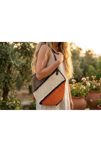 Gift for Special Occasions Hand Knitted Shoulder Bag Colorful
