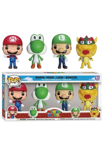 Funko Pop Figure Set-4 Pieces (Mario)