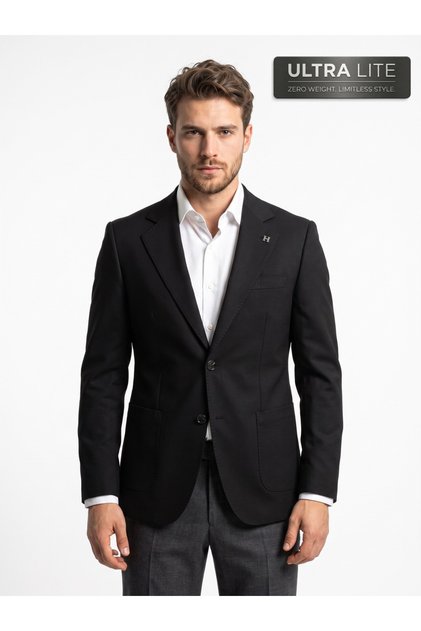 Black Ultralite Mono Collar Jacket