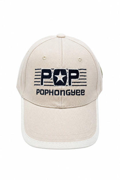 Unisex Light Beige Pop Embroidered Sports Hat Baseball Cap
