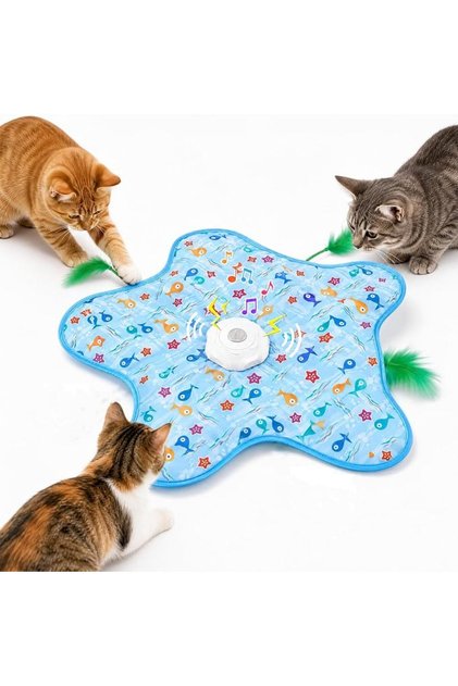 Morphia Interactive Cat Toy, Hide and Seek Pet Toy, 360 Degree Rotating Cat Toys, t