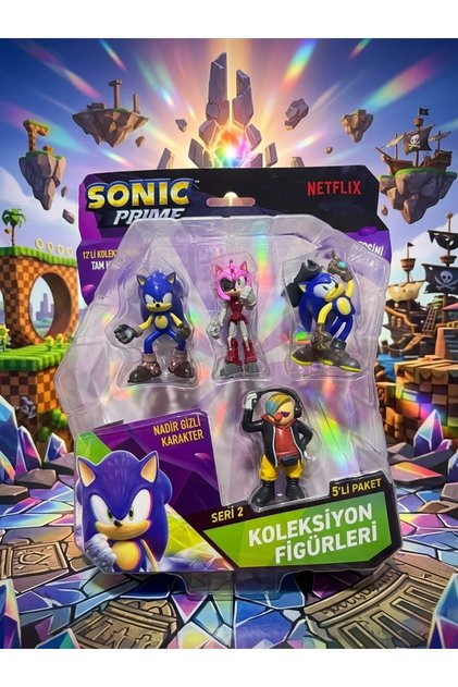 4 lu sonic set mini figurler