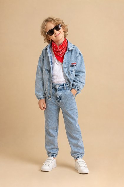 Boy's Jean Suit Blue
