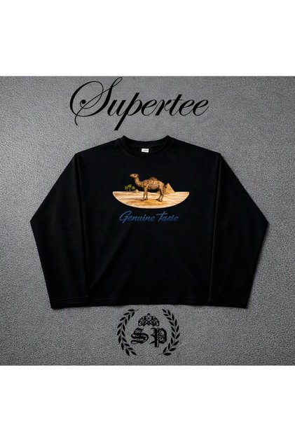 Long Sleeve Serisi Trend TOP10 Baskılı Uzun Kollu T-shirt