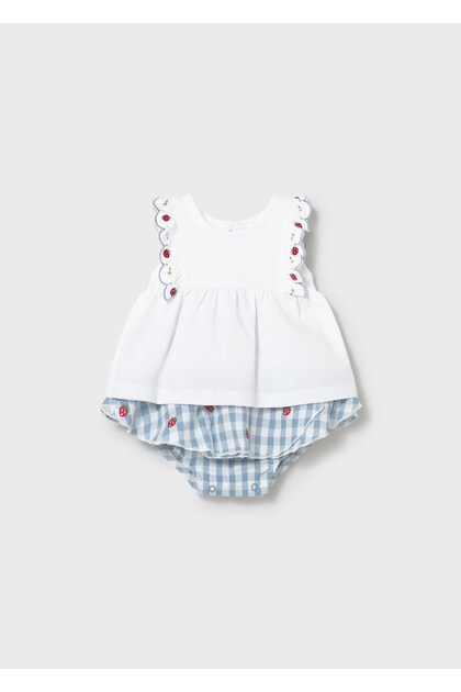 Newborn Baby Girl Shirt and Skirt Set Blue