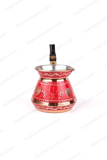 Copper coffee pot erzincan handcrafted chubby (for 4 people)
