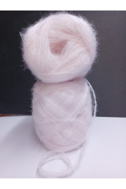 Powder Pink 2 Ply Yarn (Heavy Yarn) Fine Elite Moher Knitting Yarn 200Gr